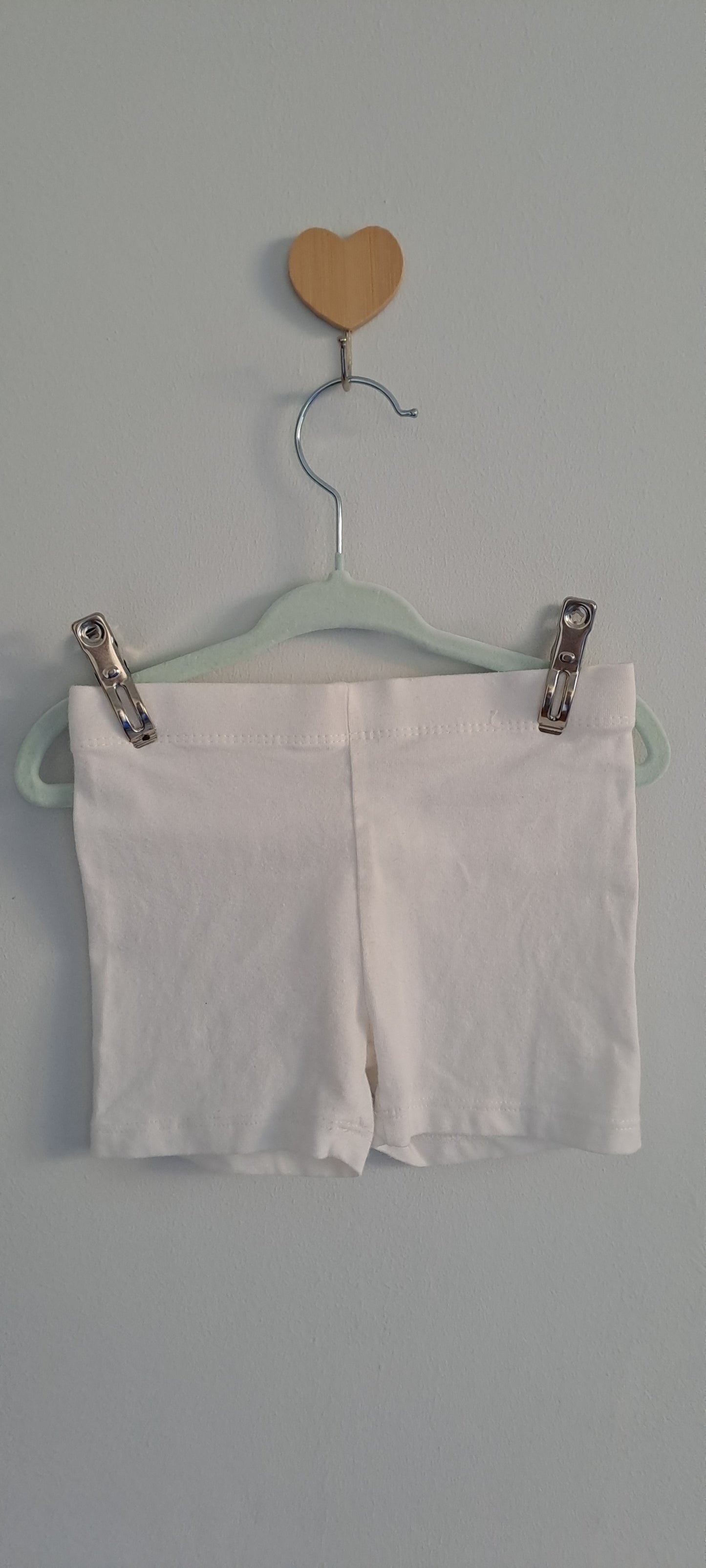 Real Kids Plain White Biker Shorts 3-4 Years