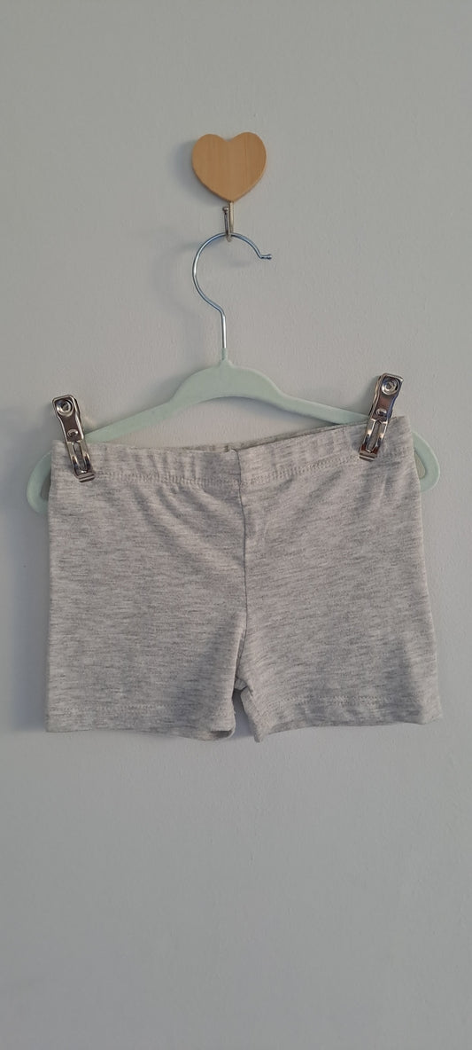 Real Kids Plain Grey Biker Shorts 2-3 Years