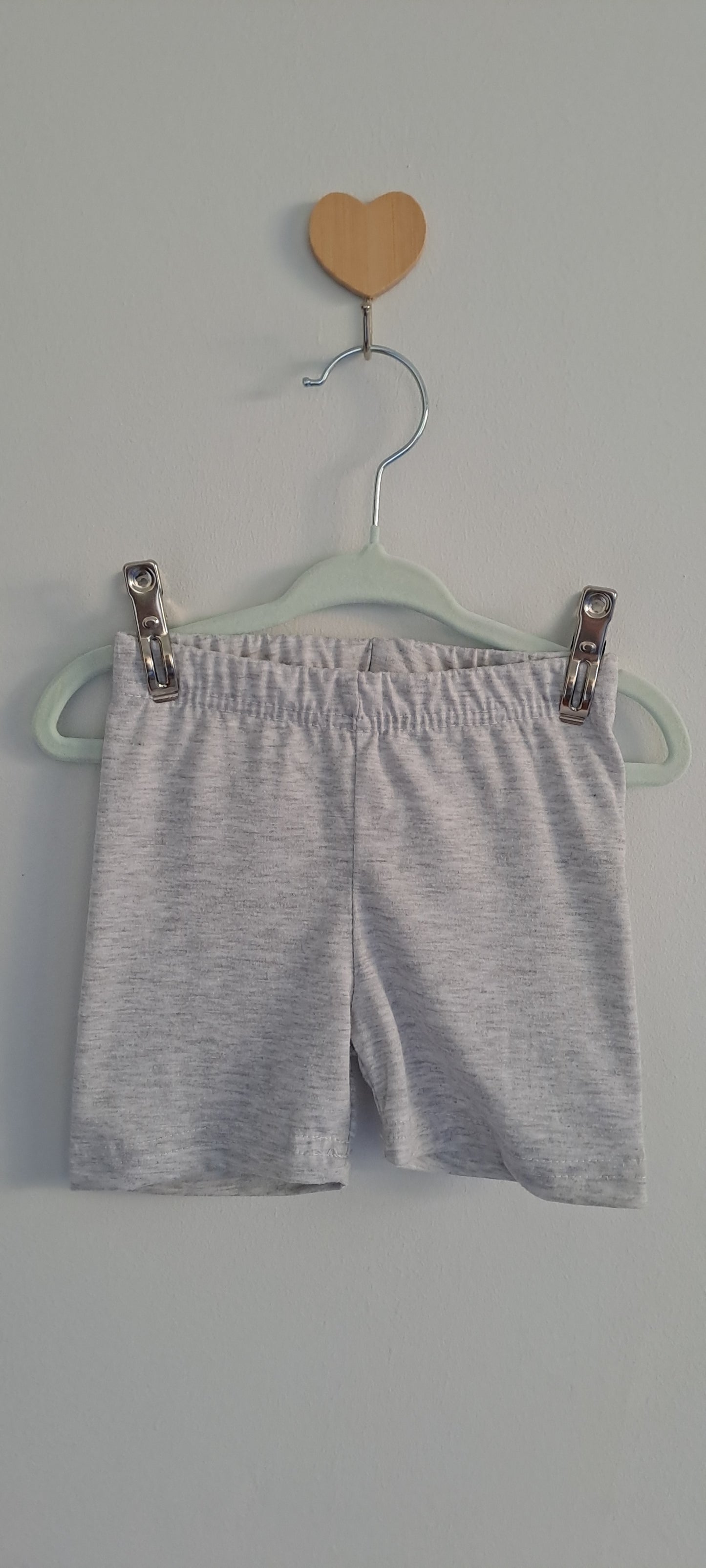 Qtee Kids Plain Grey Marl Jersey Cycling Shorts 2-3 Years