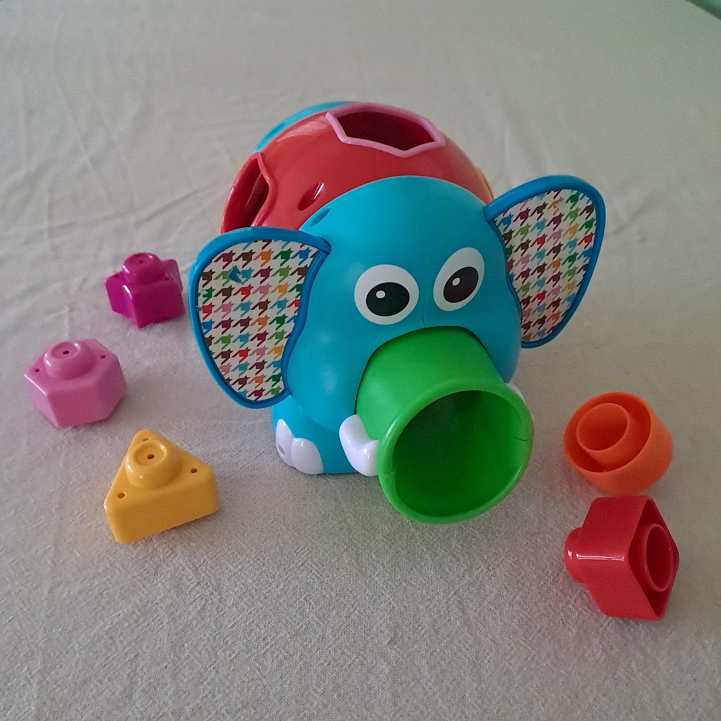 Infantino / B Kids Jumbo Elephant Shape Sorter Educational Toy 0-12 Months