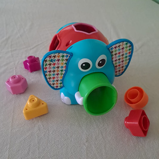 Infantino / B Kids Jumbo Elephant Shape Sorter Educational Toy 0-12 Months