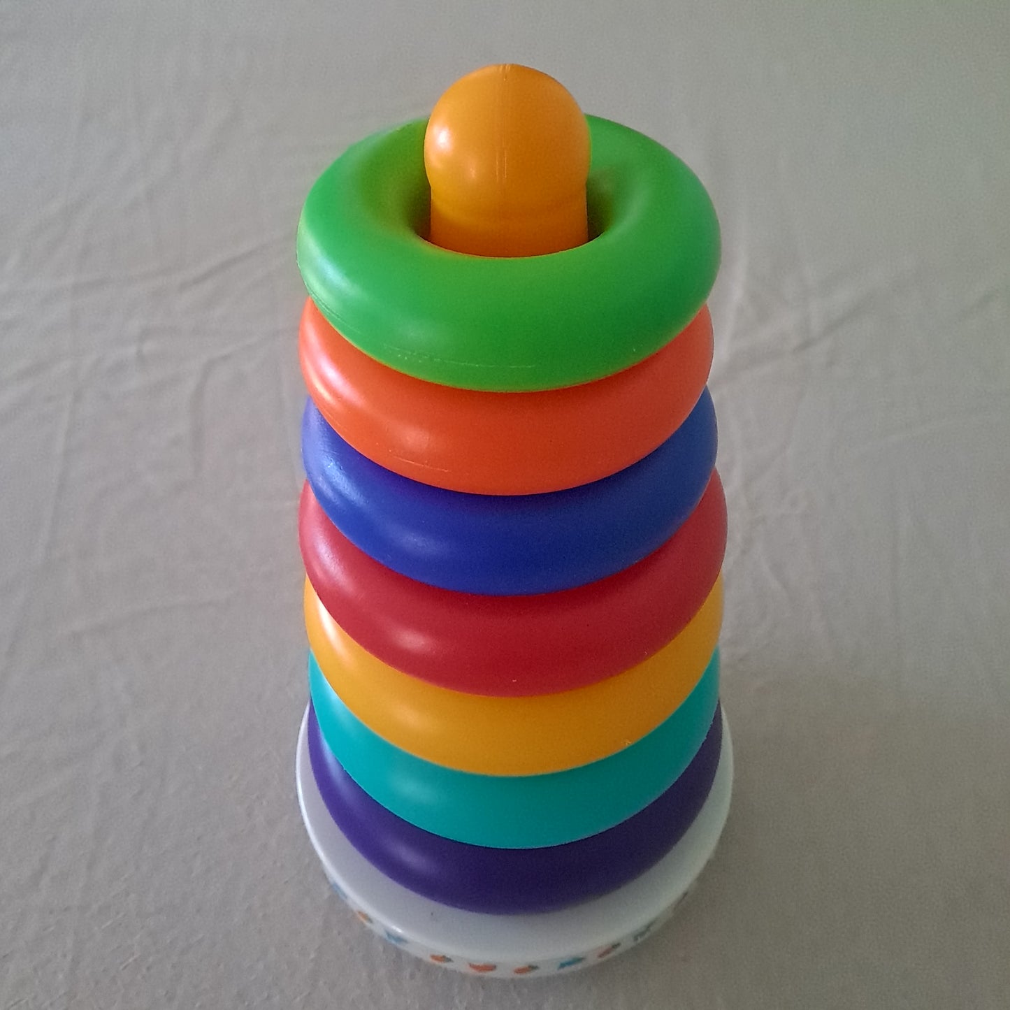 Baby City Rainbow Ring Stacking Tower with Chime Rocker Base 0-12 Months