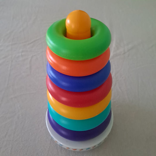 Baby City Rainbow Ring Stacking Tower with Chime Rocker Base 0-12 Months