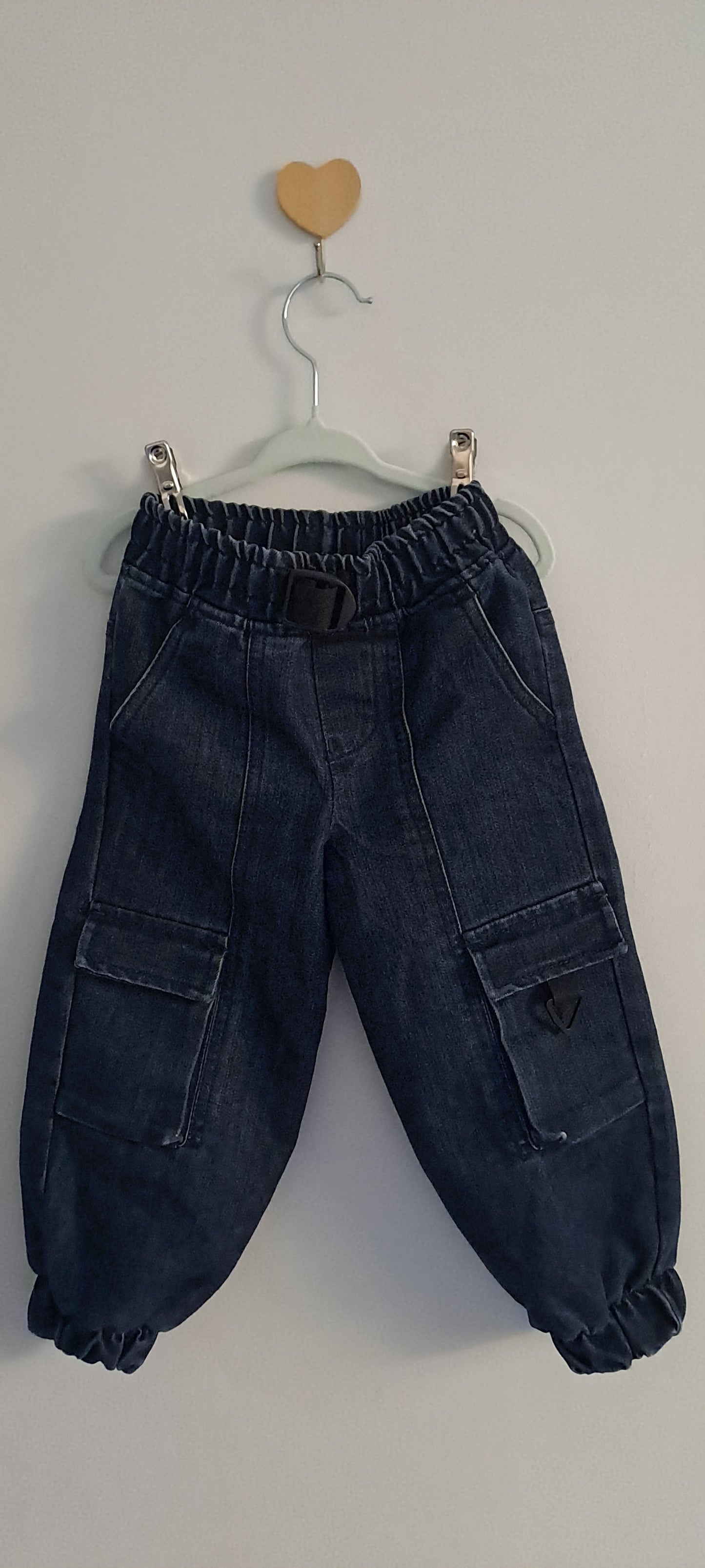 Jet Dark Wash Utility Denim Jeans 1-2 Years