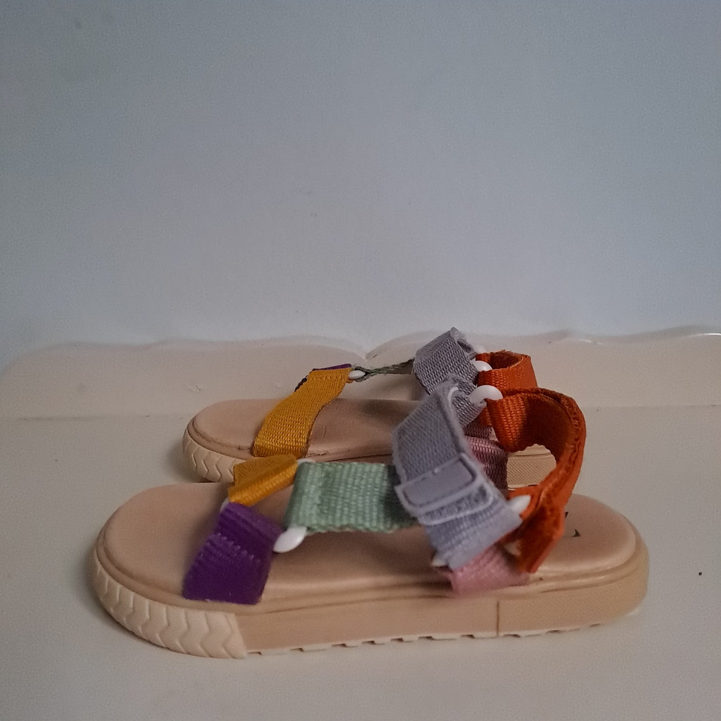Zara Kids Earthy Colorblock Technical Strappy Sandals UK/SA 7 (EU 24)