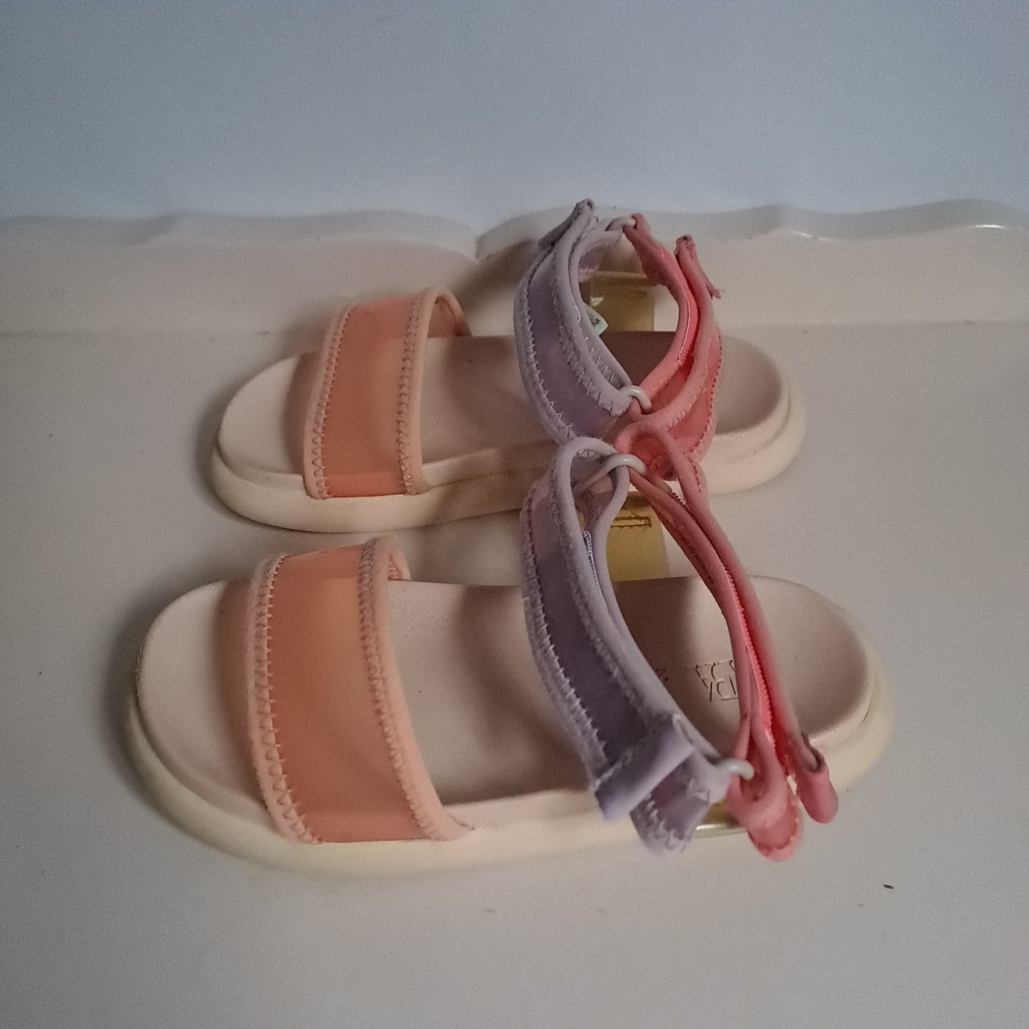Zara Kids Clear Pink & Purple Translucent Technical Sandals UK/SA 8.5 (EU 26)