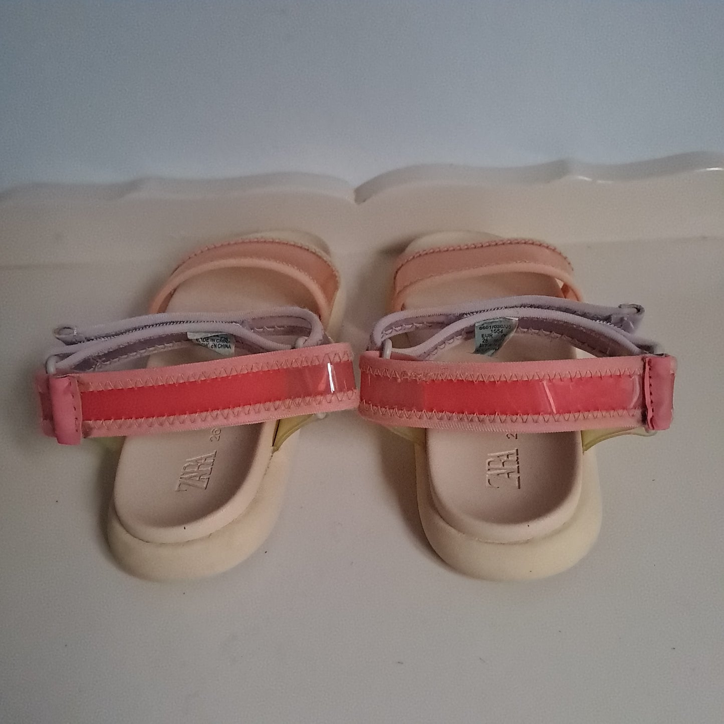 Zara Kids Clear Pink & Purple Translucent Technical Sandals UK/SA 8.5 (EU 26)