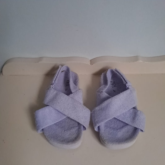 Zara Kids Lilac Towelling Cross-Strap Sandals UK/SA 7 (EU 24)