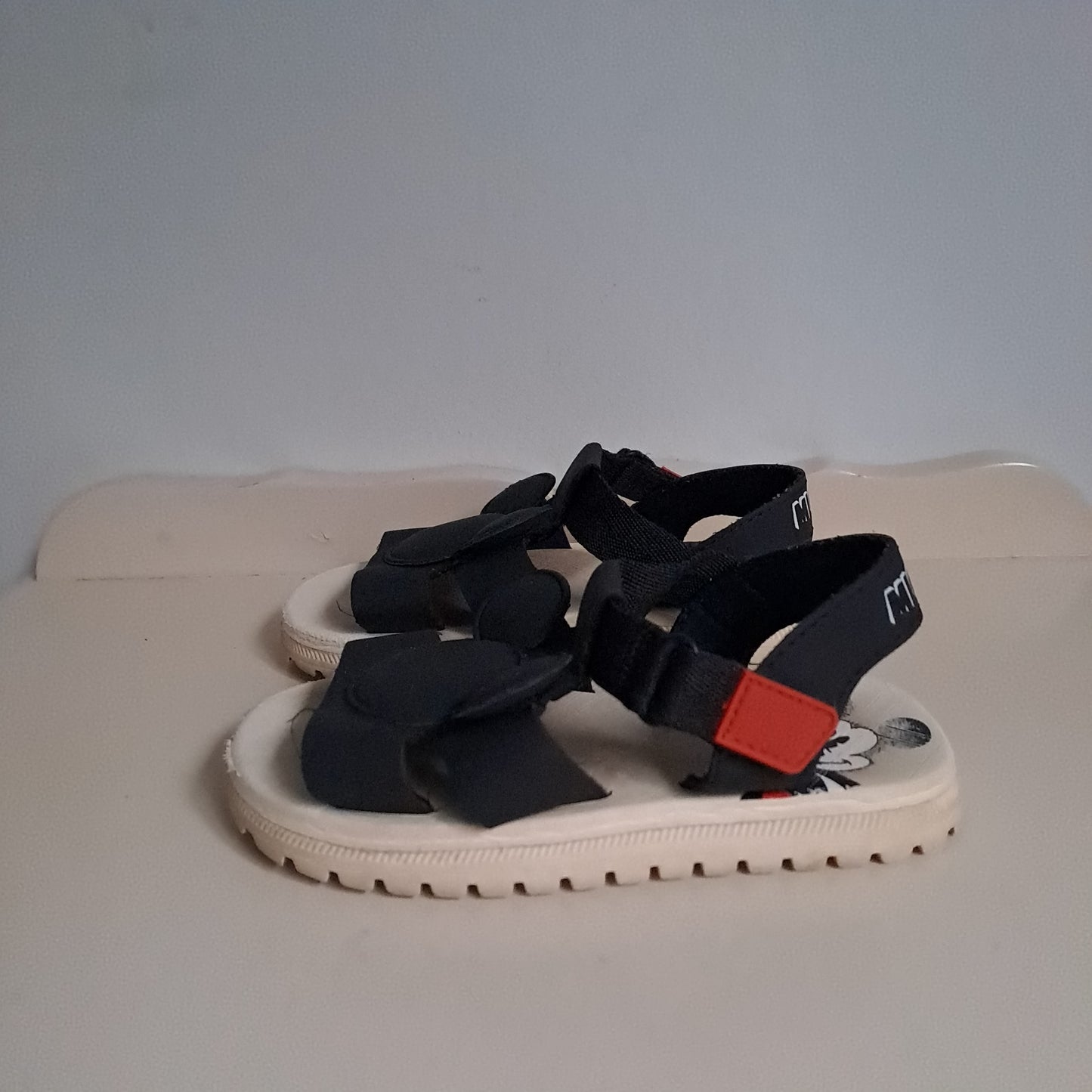Zara Kids x Disney Mickey Mouse Black Technical Sandals UK/SA 8 (EU 25)
