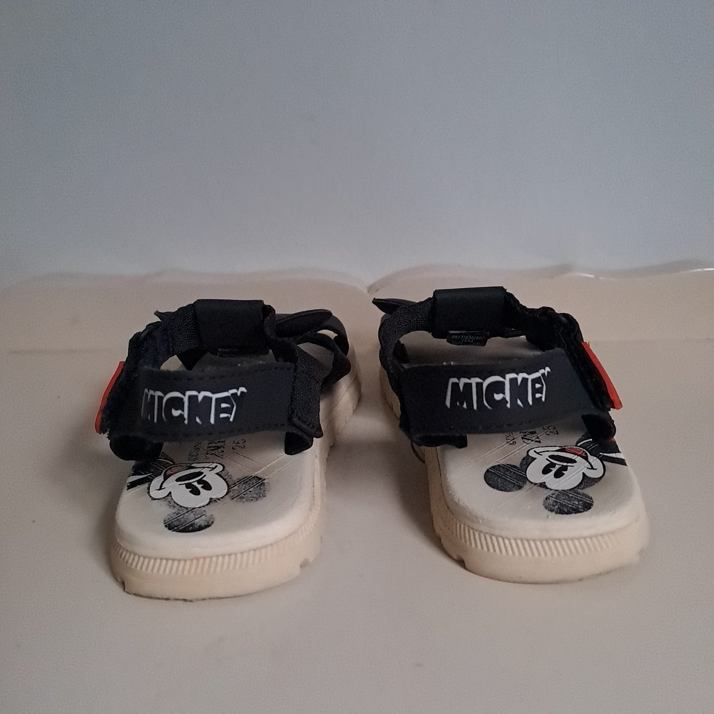 Zara Kids x Disney Mickey Mouse Black Technical Sandals UK/SA 8 (EU 25)