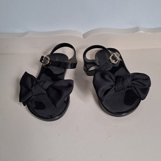 Country Road Kids Black Bow Jelly Sandals UK/SA 6 (EU 23)