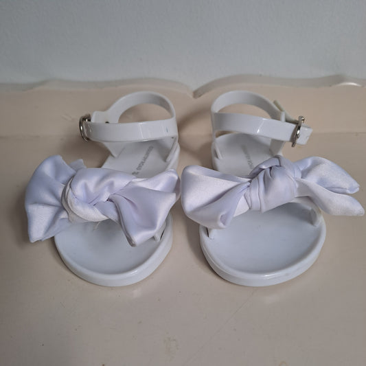 Country Road Kids White Bow Jelly Sandals UK/SA 4 (EU 20)