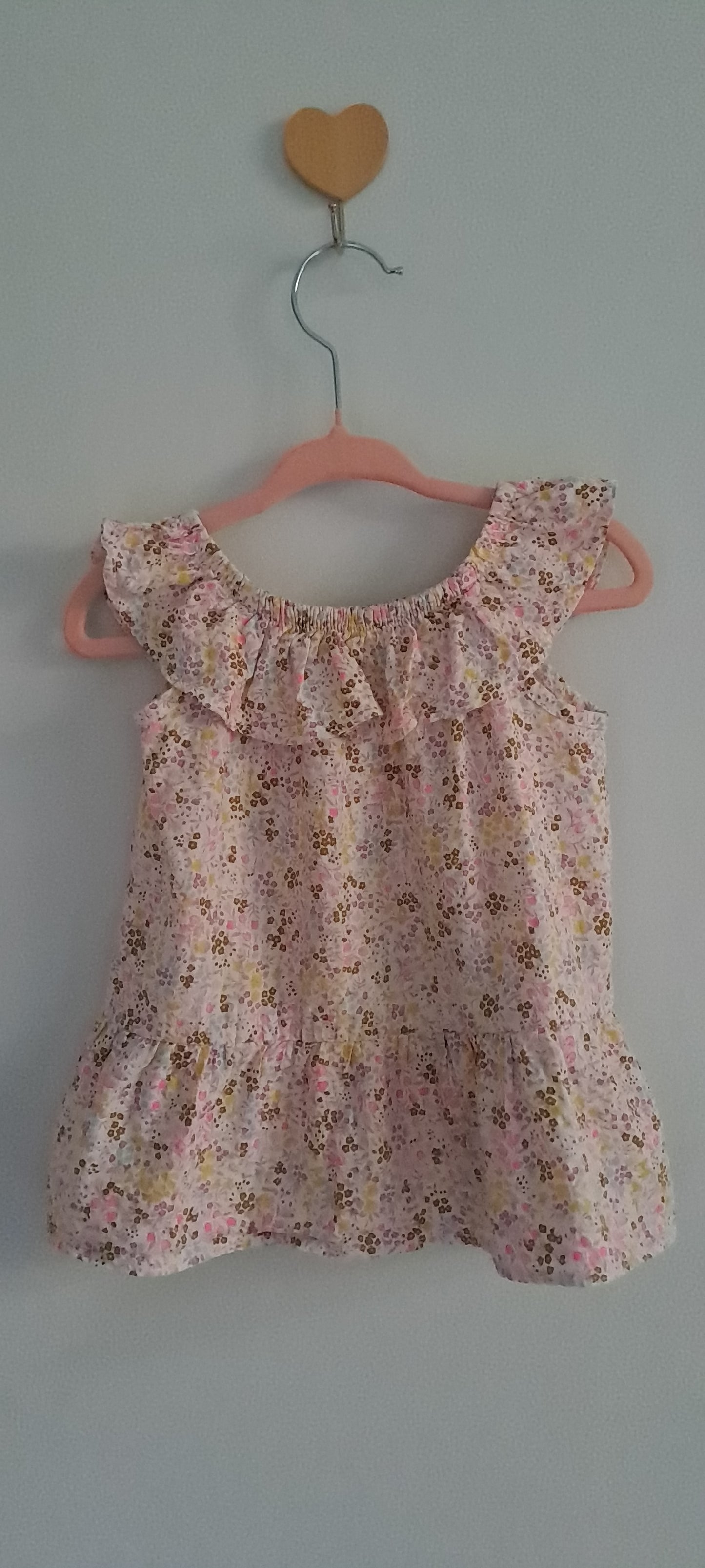 Ackermans Floral Ruffle Top & Shorts Matching Set 12-18 Months