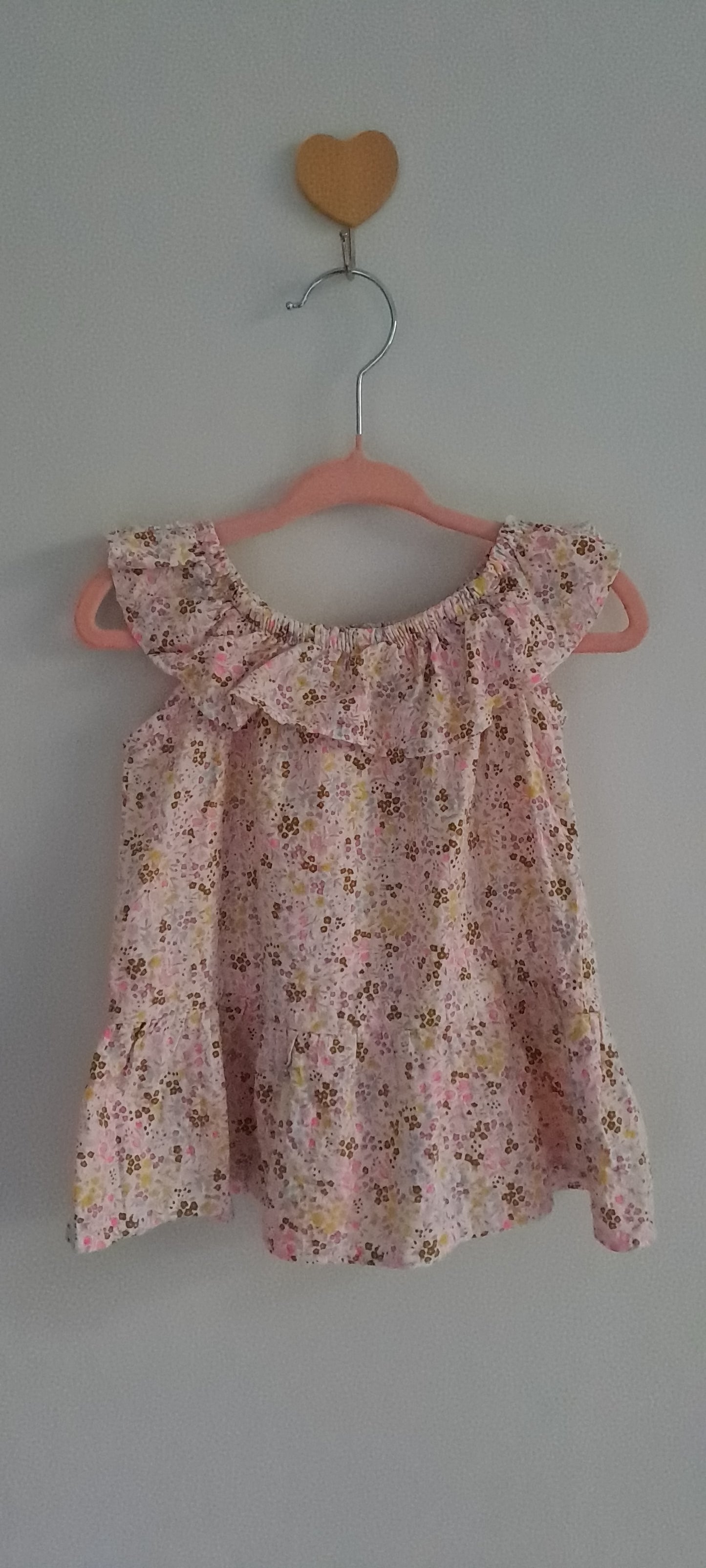 Ackermans Floral Ruffle Top & Shorts Matching Set 12-18 Months