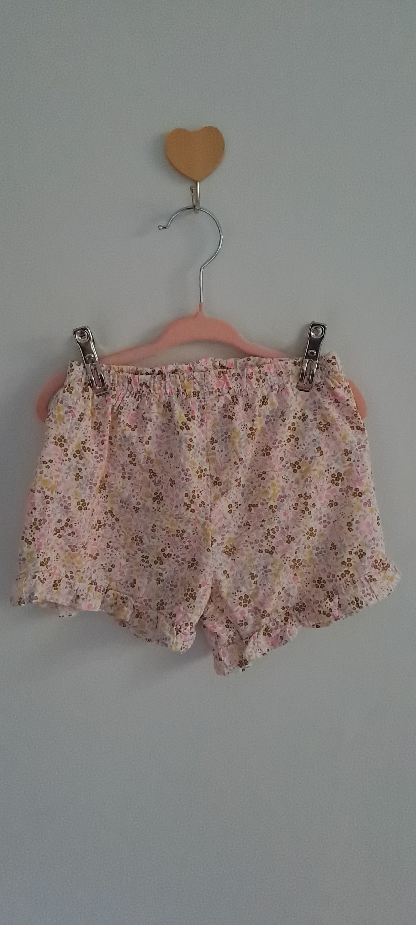 Ackermans Floral Ruffle Top & Shorts Matching Set 12-18 Months