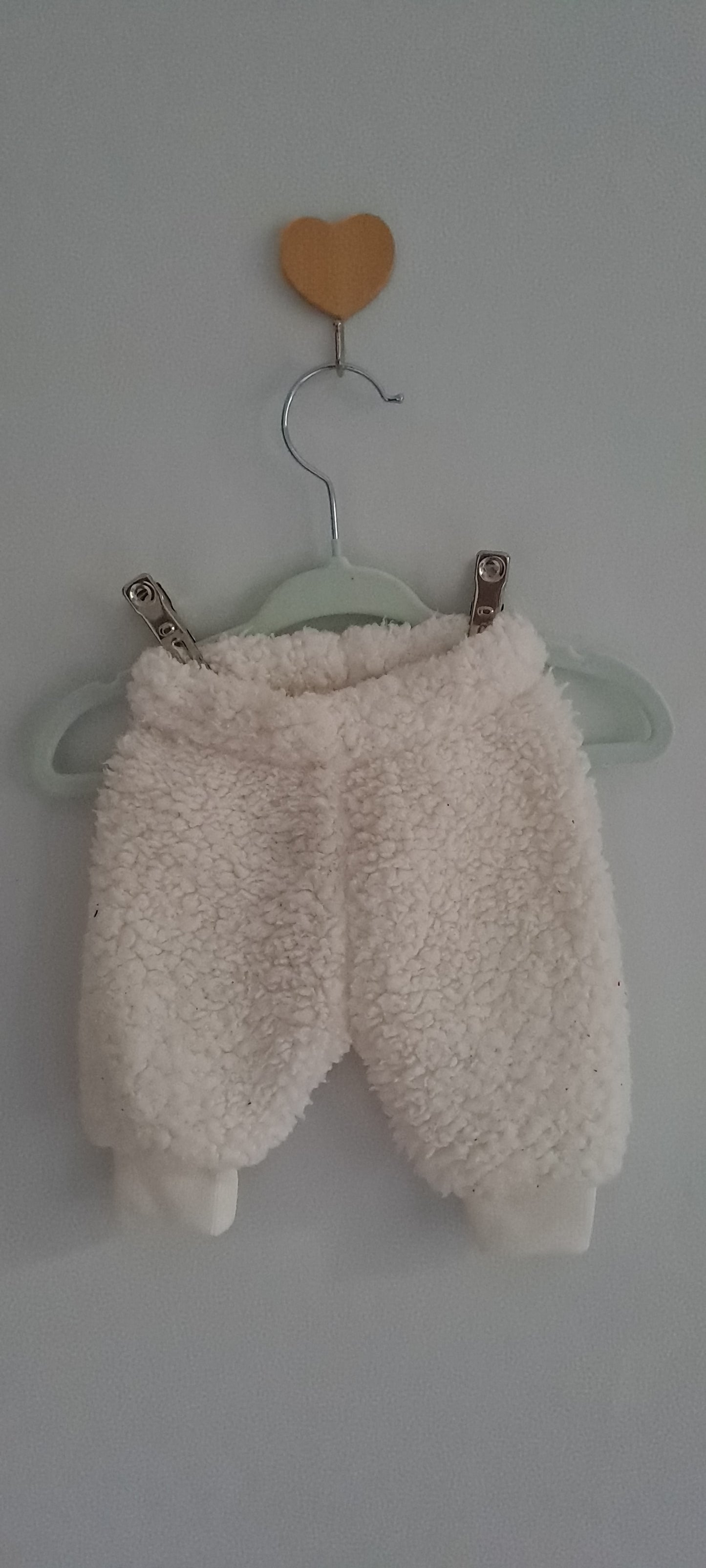 Cuddlesome Cream Fluffy Sherpa Bear 2-Piece Sweatshirt & Pants Set Newborn