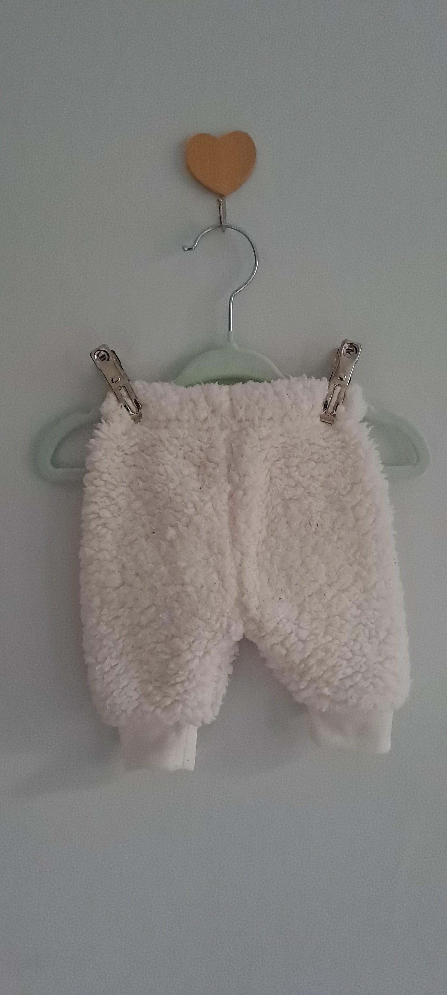 Cuddlesome Cream Fluffy Sherpa Bear 2-Piece Sweatshirt & Pants Set Newborn