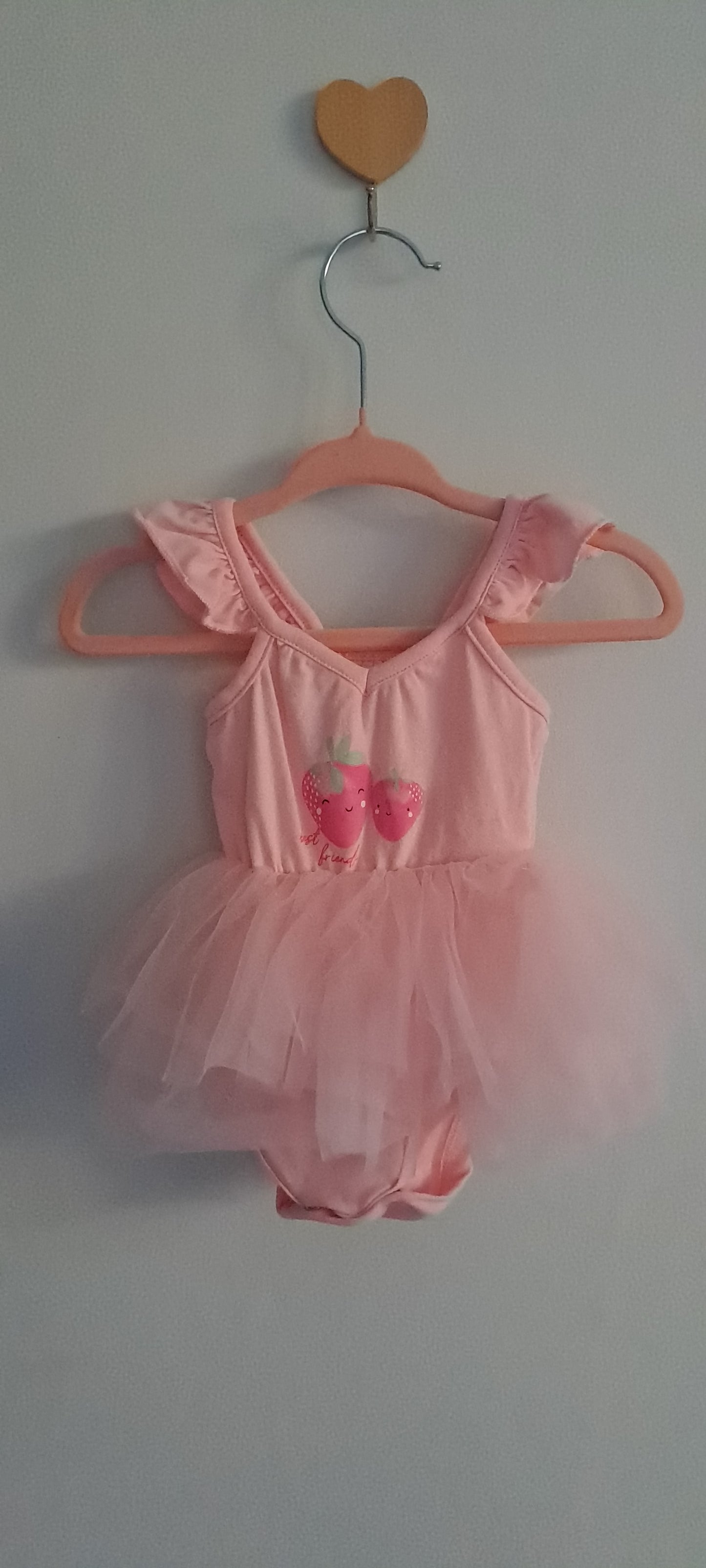 Cuddlesome Baby Girl Strawberry Tutu Romper 0-3 Months