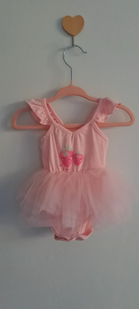 Cuddlesome Baby Girl Strawberry Tutu Romper 0-3 Months