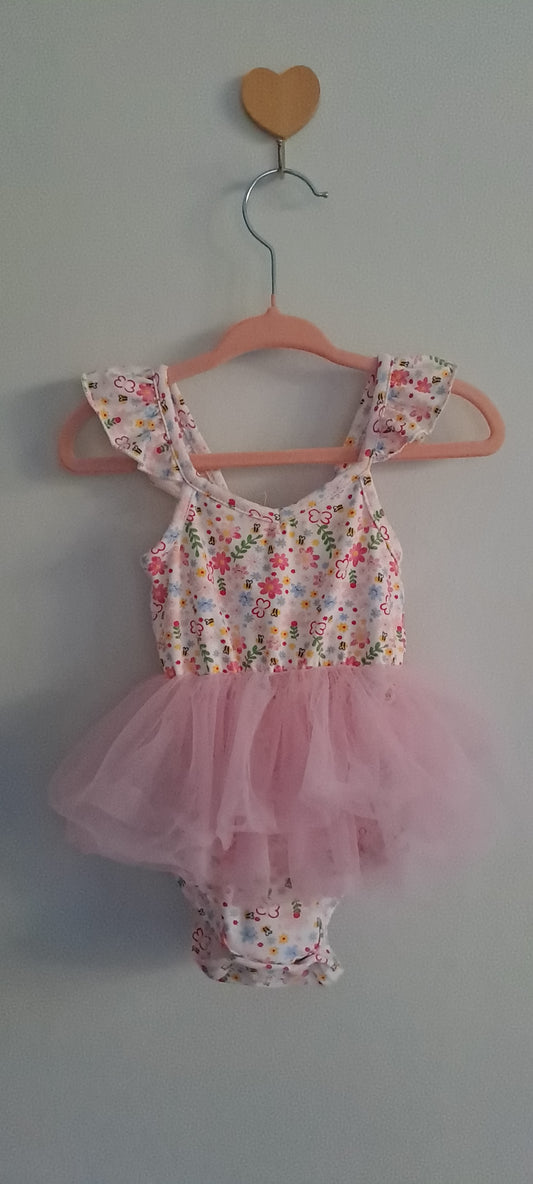 Cuddlesome Baby Girl Floral Tutu Romper 3-6 Months