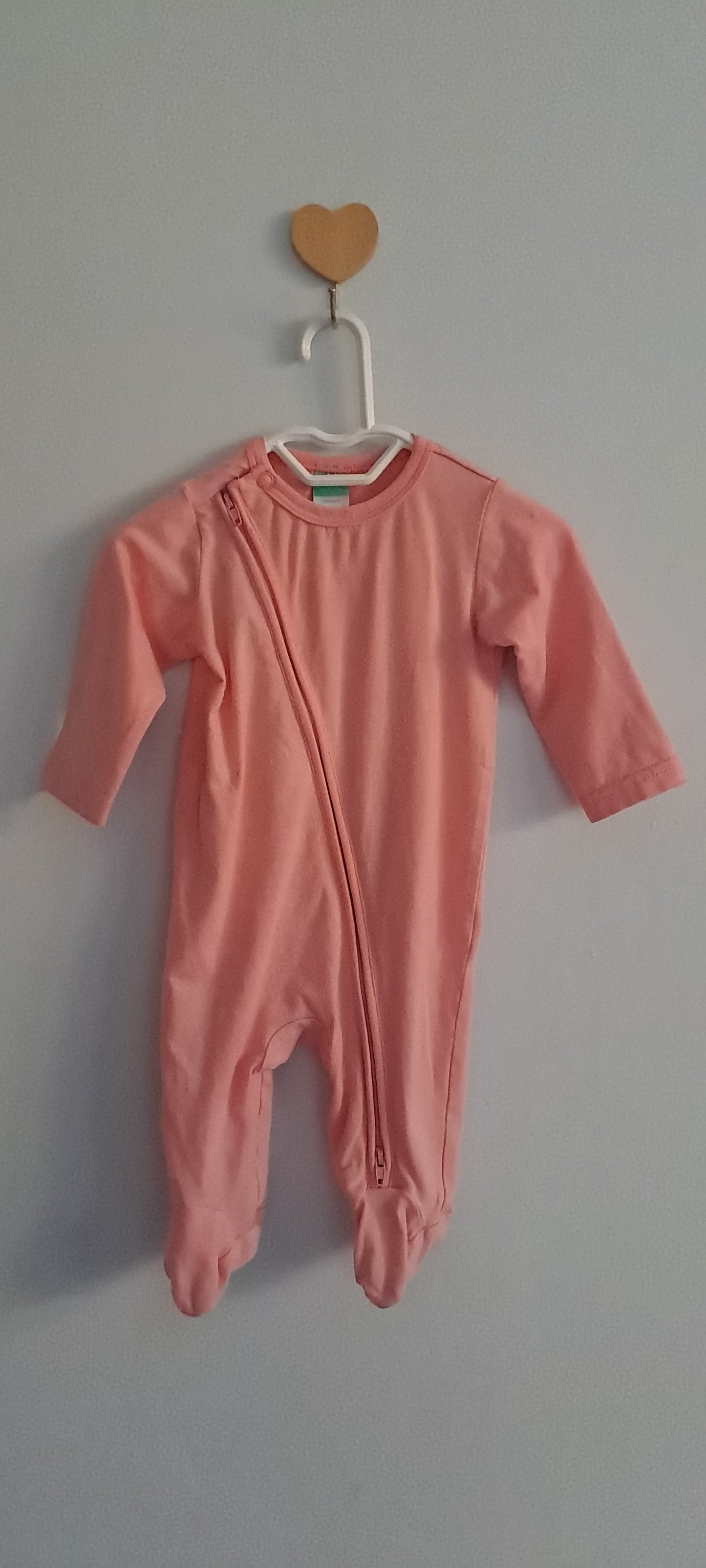 Ackermans Newborn Baby Plain Zipped Sleepsuit Dusty Pink 2 Pack