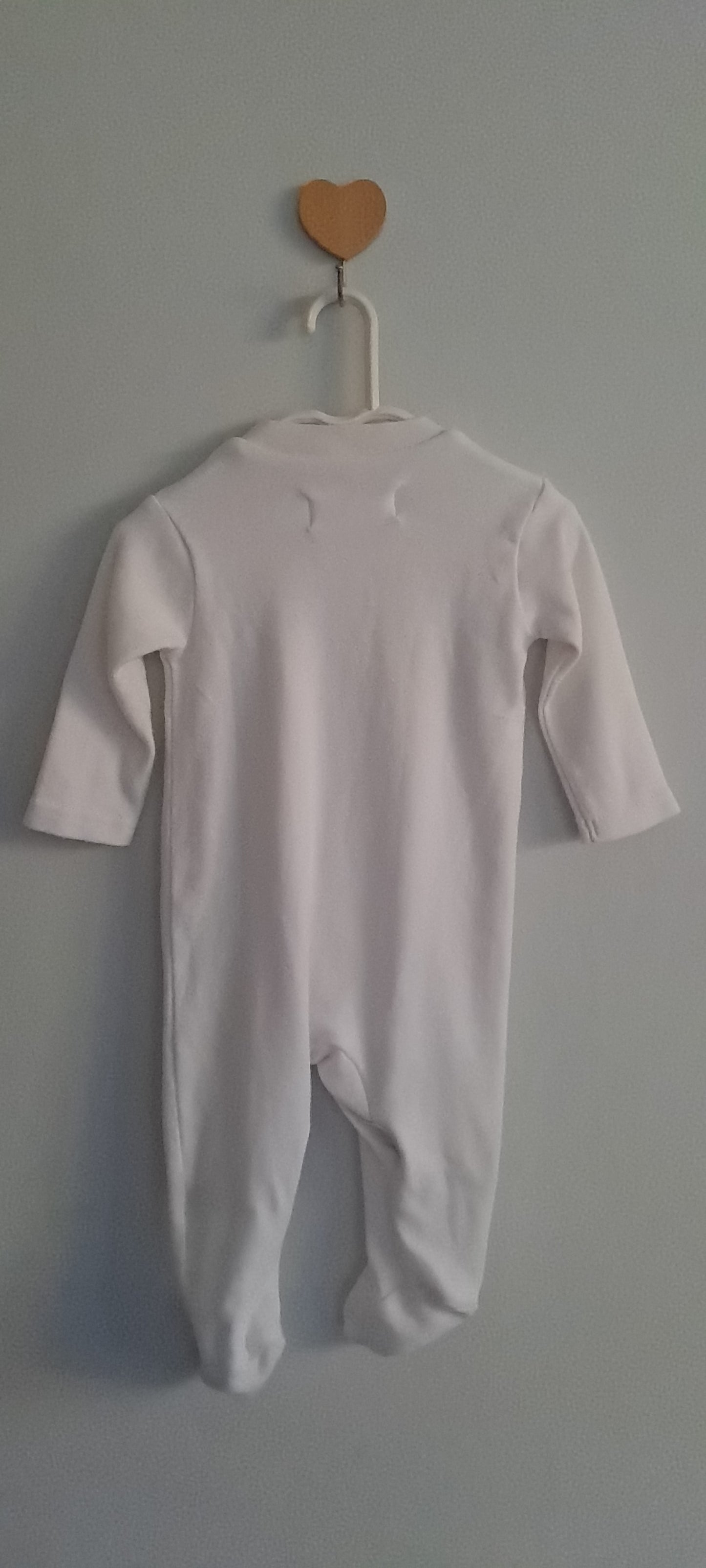 Mr Price Baby Unisex Plain Footed Sleepsuit Pure White 3-6 Months