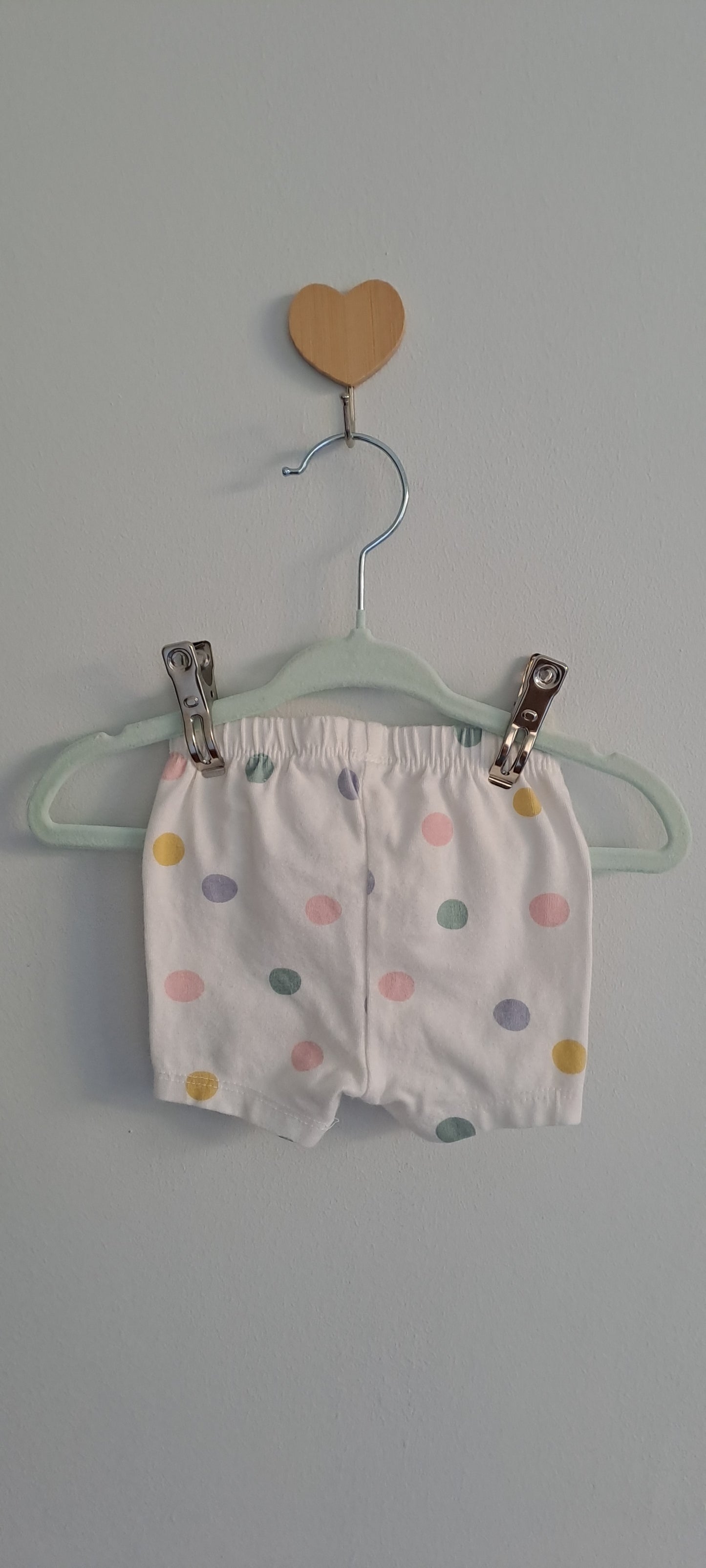 Woolworths WooliesBabes Baby Girl Polka Dot Jersey Shorts White Multi 0-3 Months