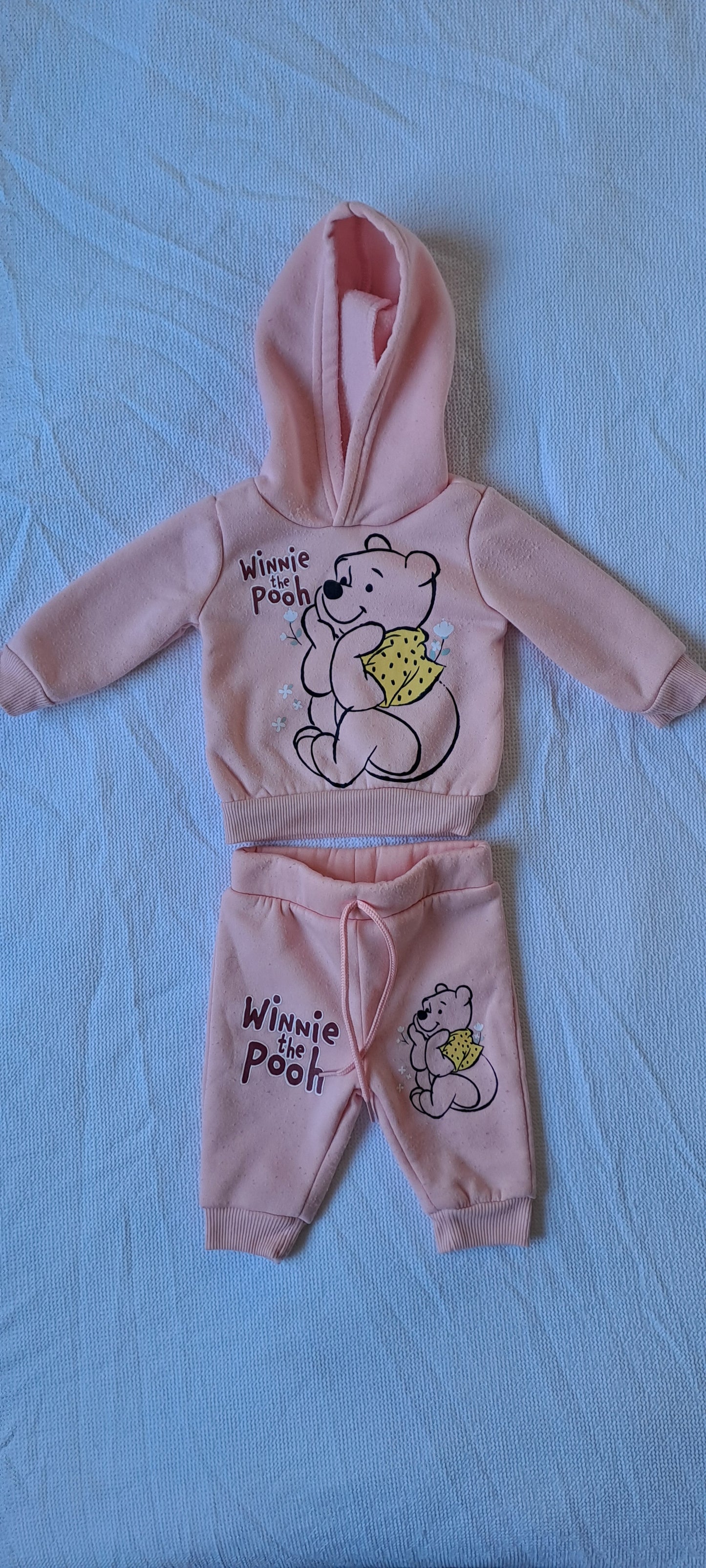 Disney Baby Winnie the Pooh Fleece Tracksuit Set Peach Pink 0-3 Months