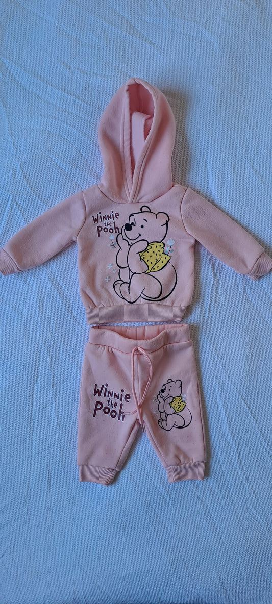 Disney Baby Winnie the Pooh Fleece Tracksuit Set Peach Pink 0-3 Months