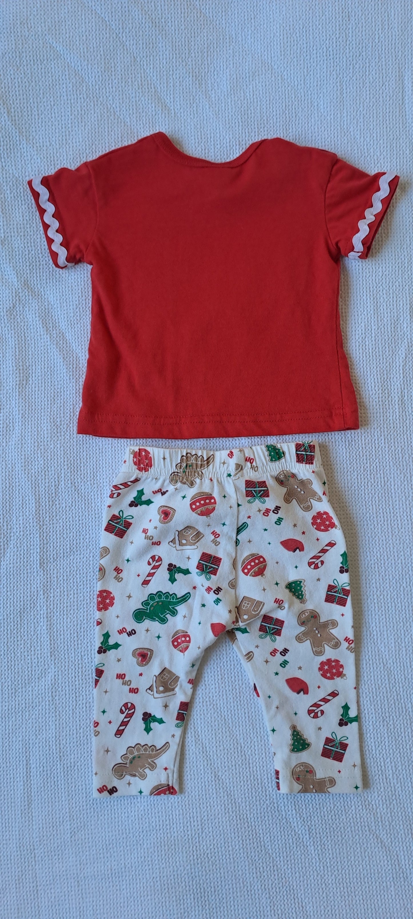 Tiny Tots Baby 2-Piece Christmas Pyjama Set "Santa's Cookie Tester" Red & White 0-3 Months