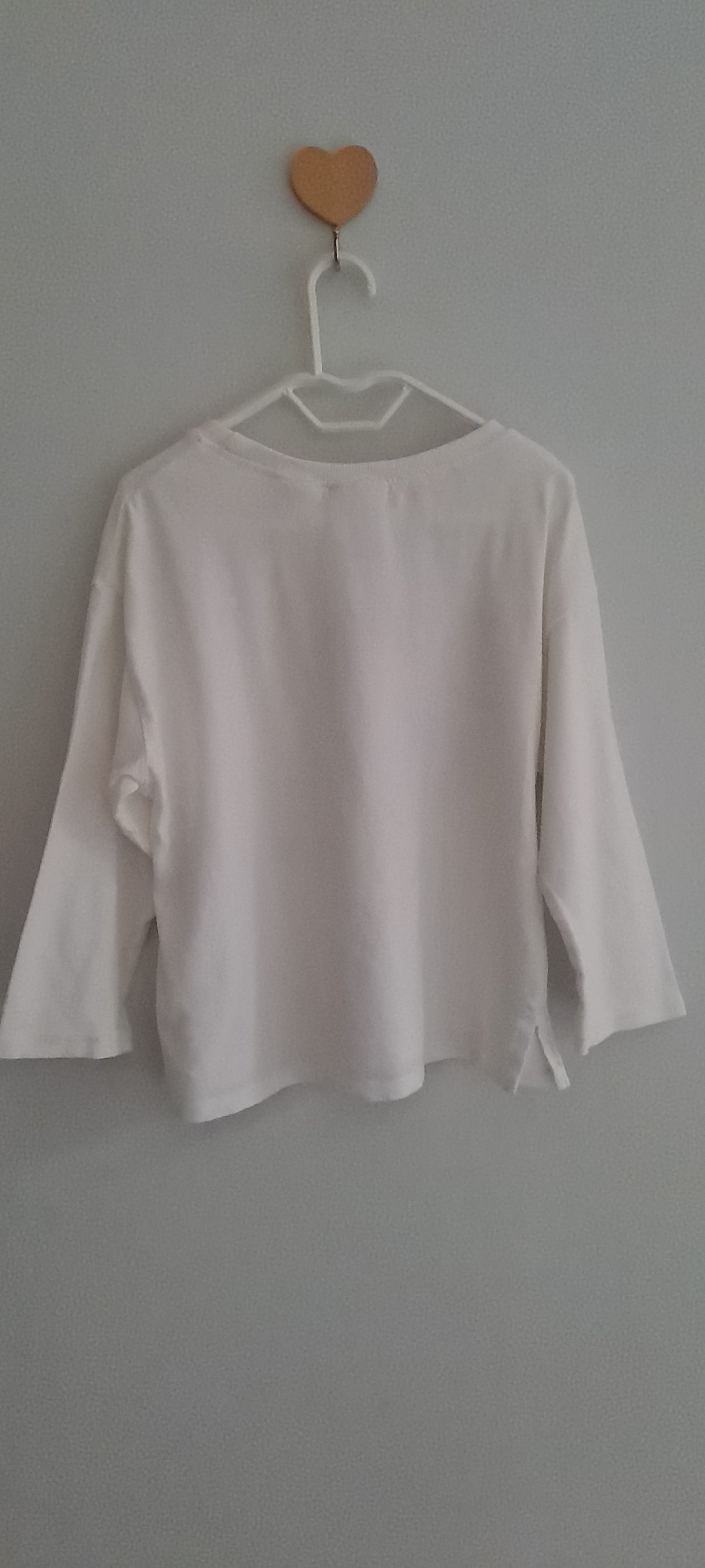 Zara Kids Girls Ballerina Graphic Long-Sleeve Top White 2-3 Years