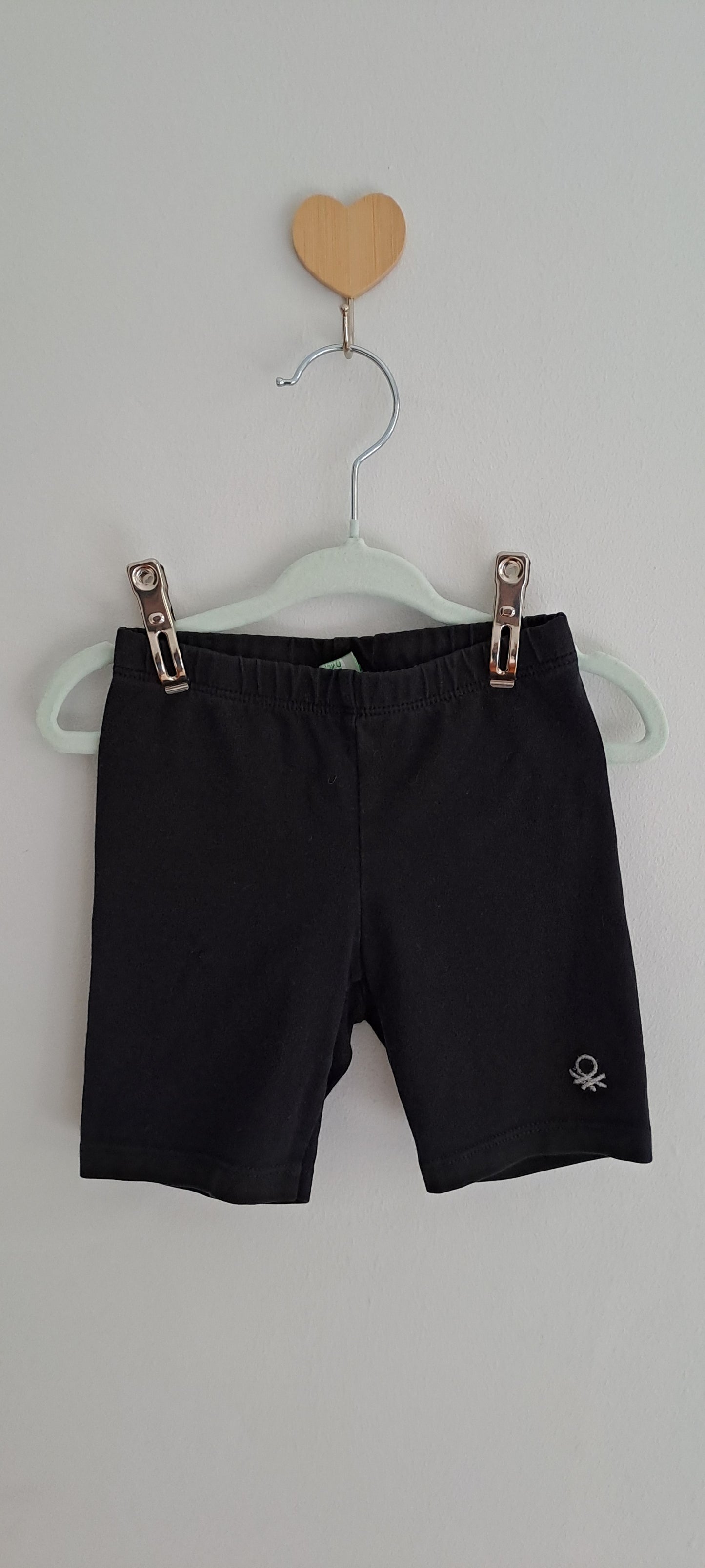 United Colors of Benetton Toddler Plain Cycling Shorts Black 12-18 Months