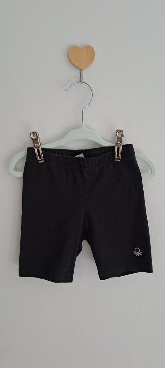 United Colors of Benetton Toddler Plain Cycling Shorts Black 12-18 Months