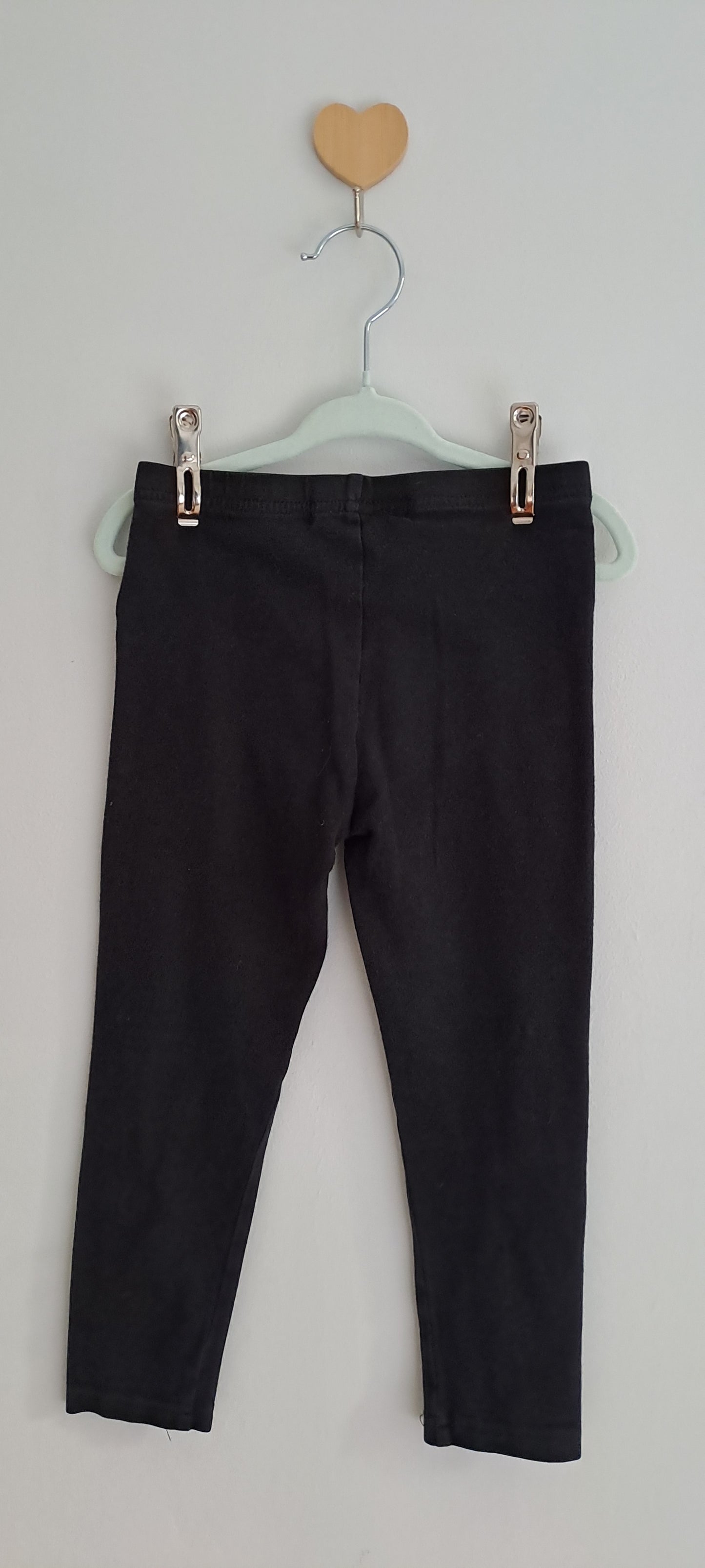 Cotton On Kids Girls Upcycled Plain Leggings Jet Black 2-3 Years