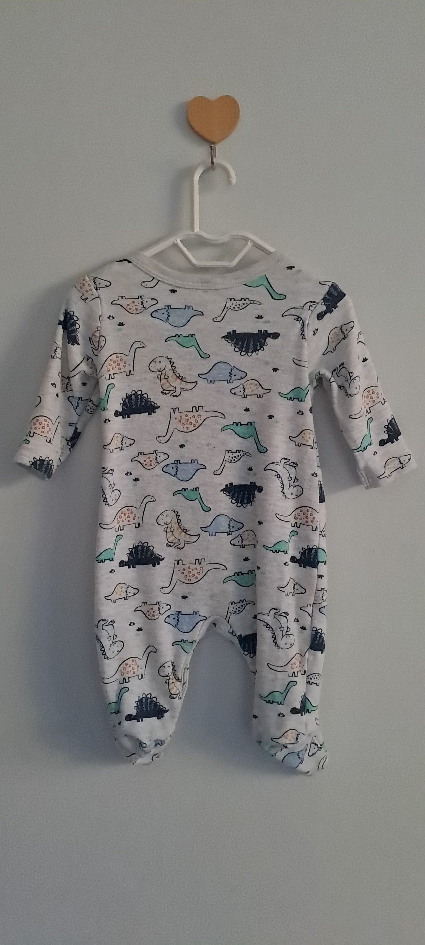 Ackermans Grey Dinosaur My Mommy Says I'm Awesome Onesie Newborn