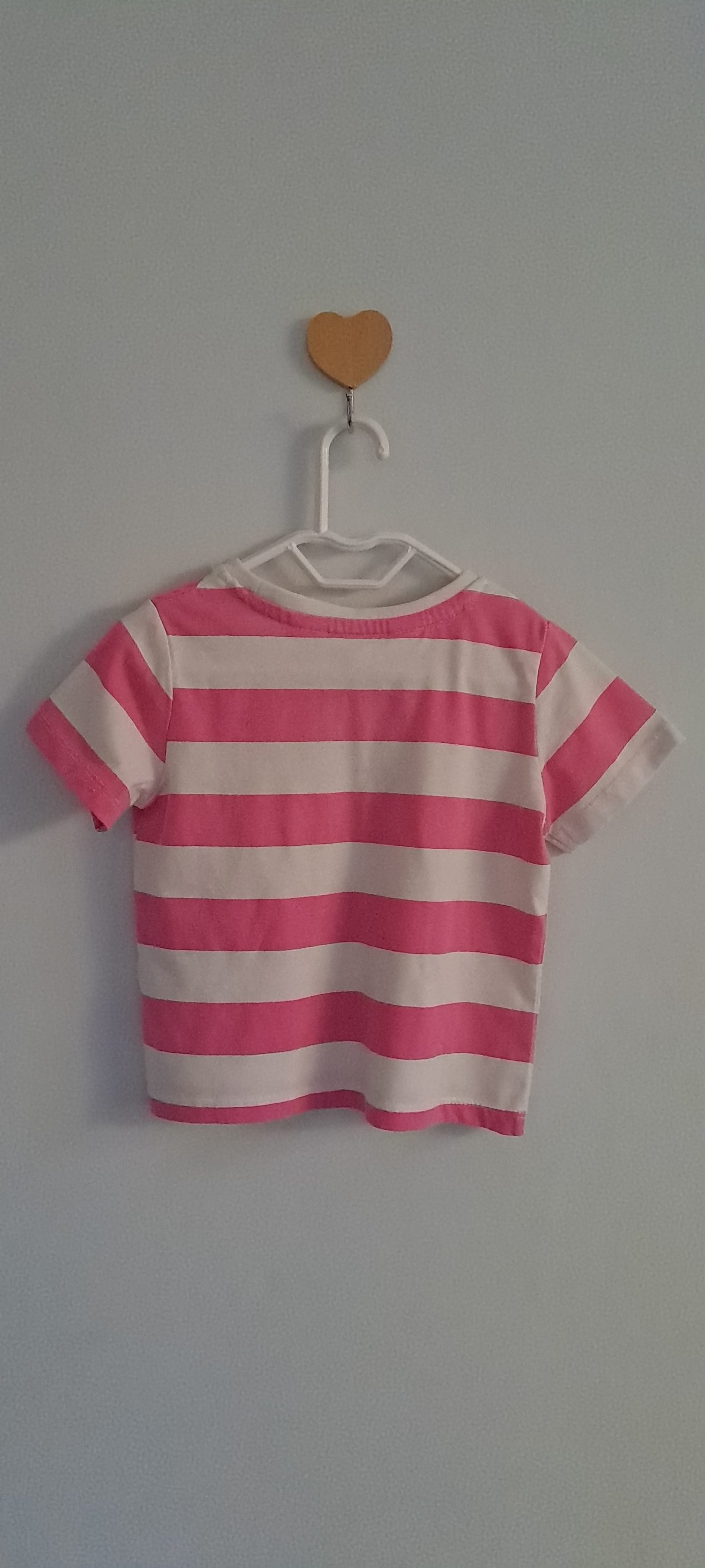 Mr Price Pink & White Striped T-Shirt 1-2 Years