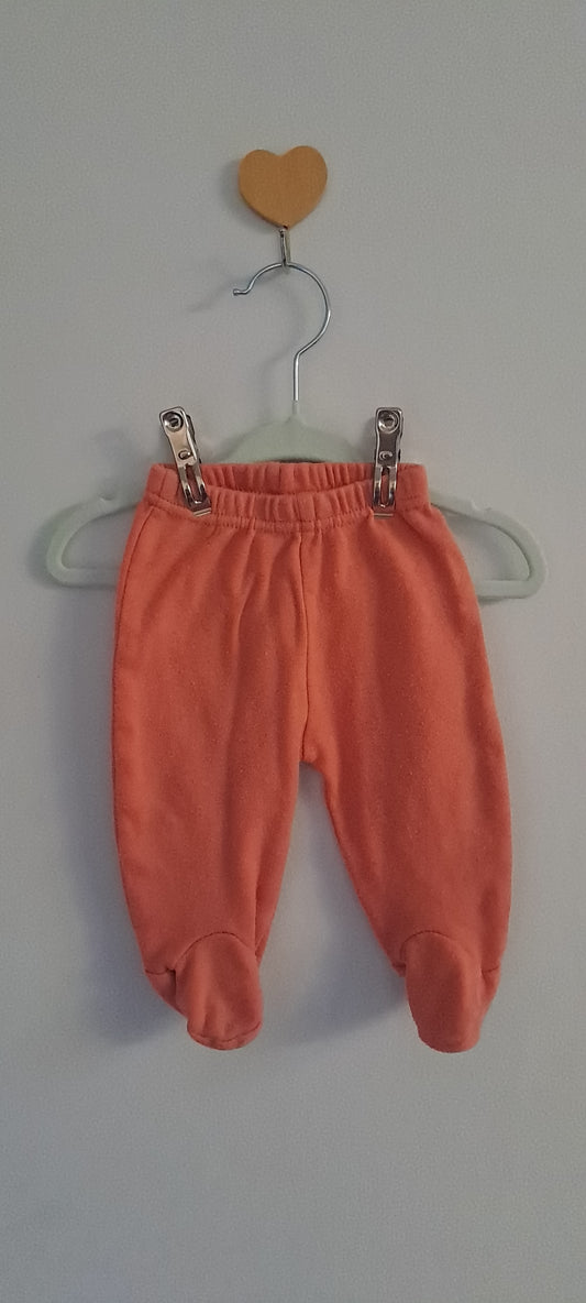 Cuddlesome Peach Footed Leggings 0-3 Months
