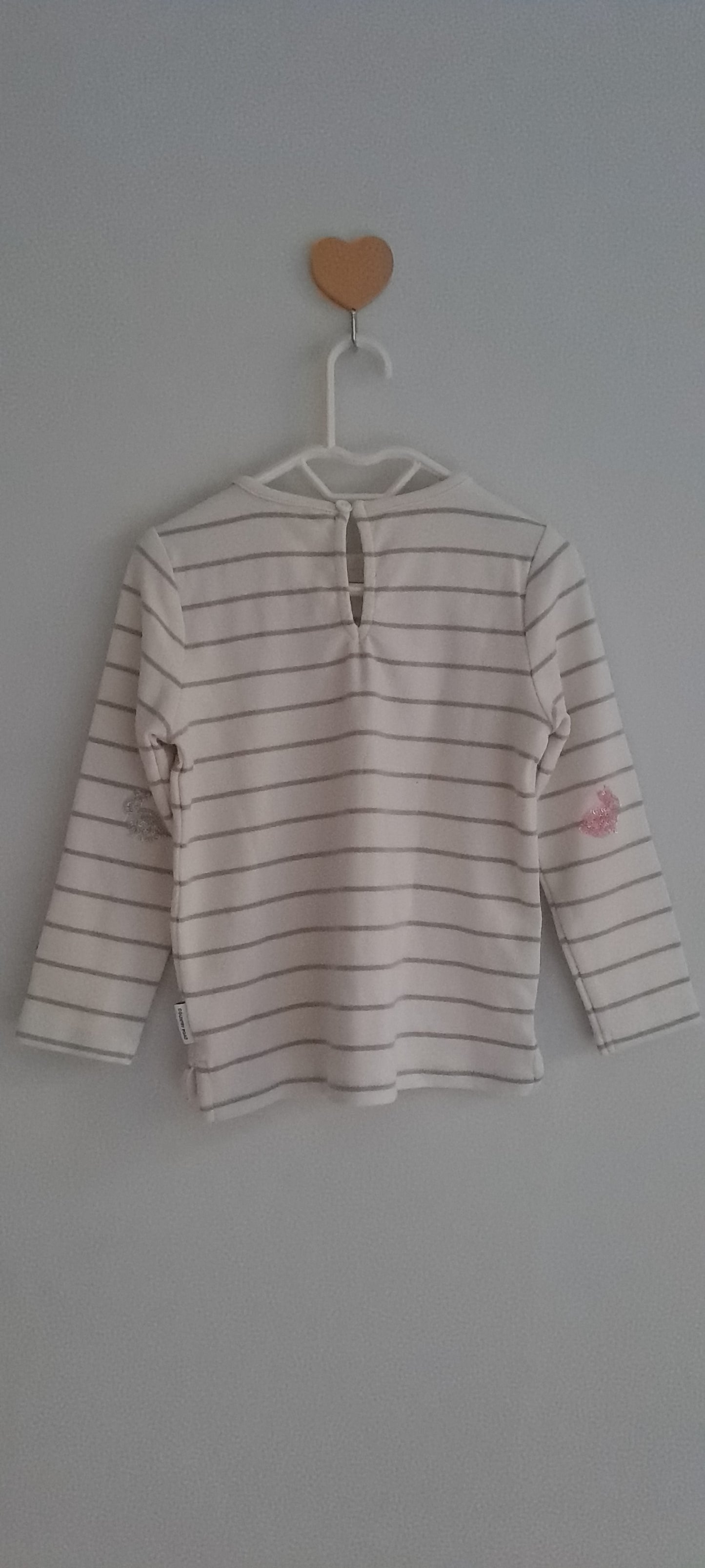 Country Road Baby Girl Striped Multi-Sequin Bunny Long-Sleeve Top 18-24 Months