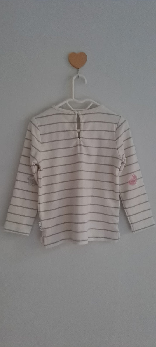 Country Road Baby Girl Striped Multi-Sequin Bunny Long-Sleeve Top 18-24 Months