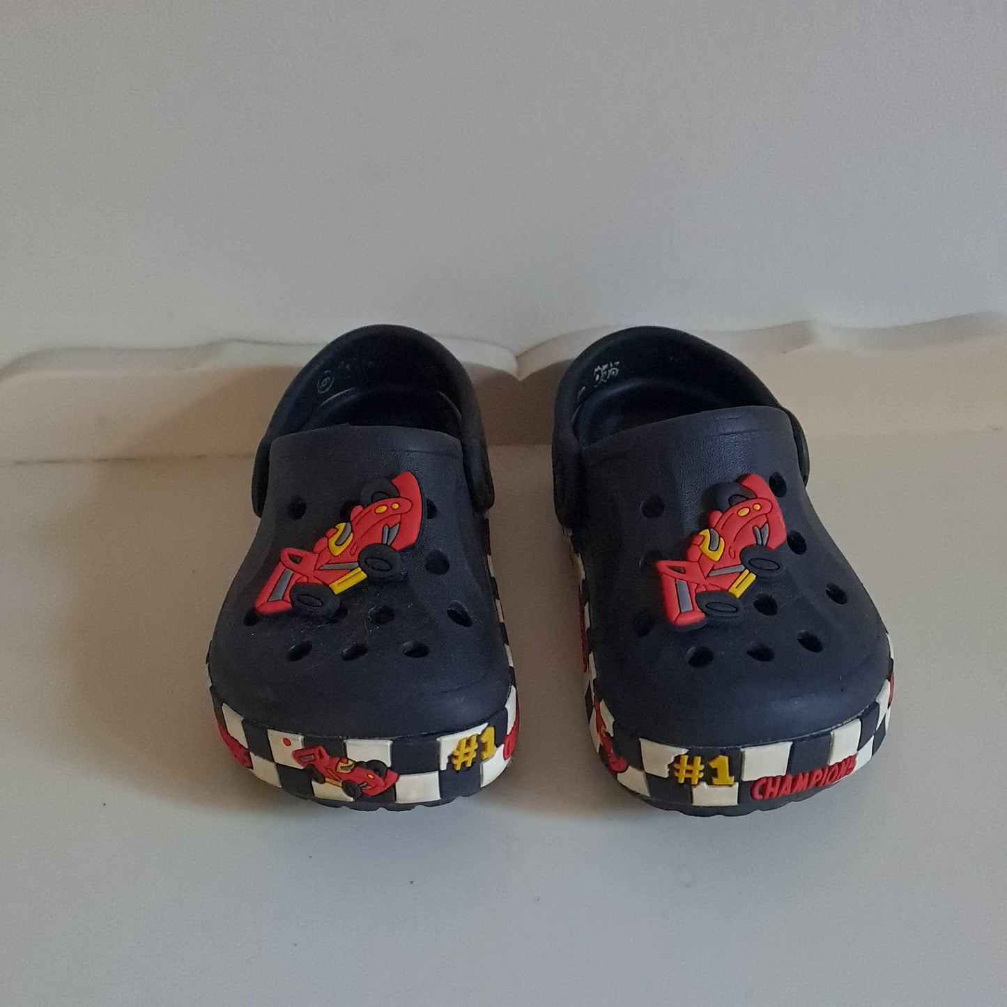 Toddler Boys Racing Car "#1 Champion" Clog Sandals UK/SA 6