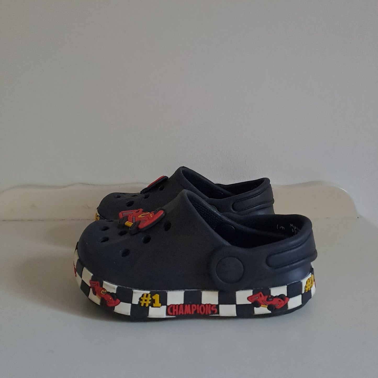 Toddler Boys Racing Car "#1 Champion" Clog Sandals UK/SA 6