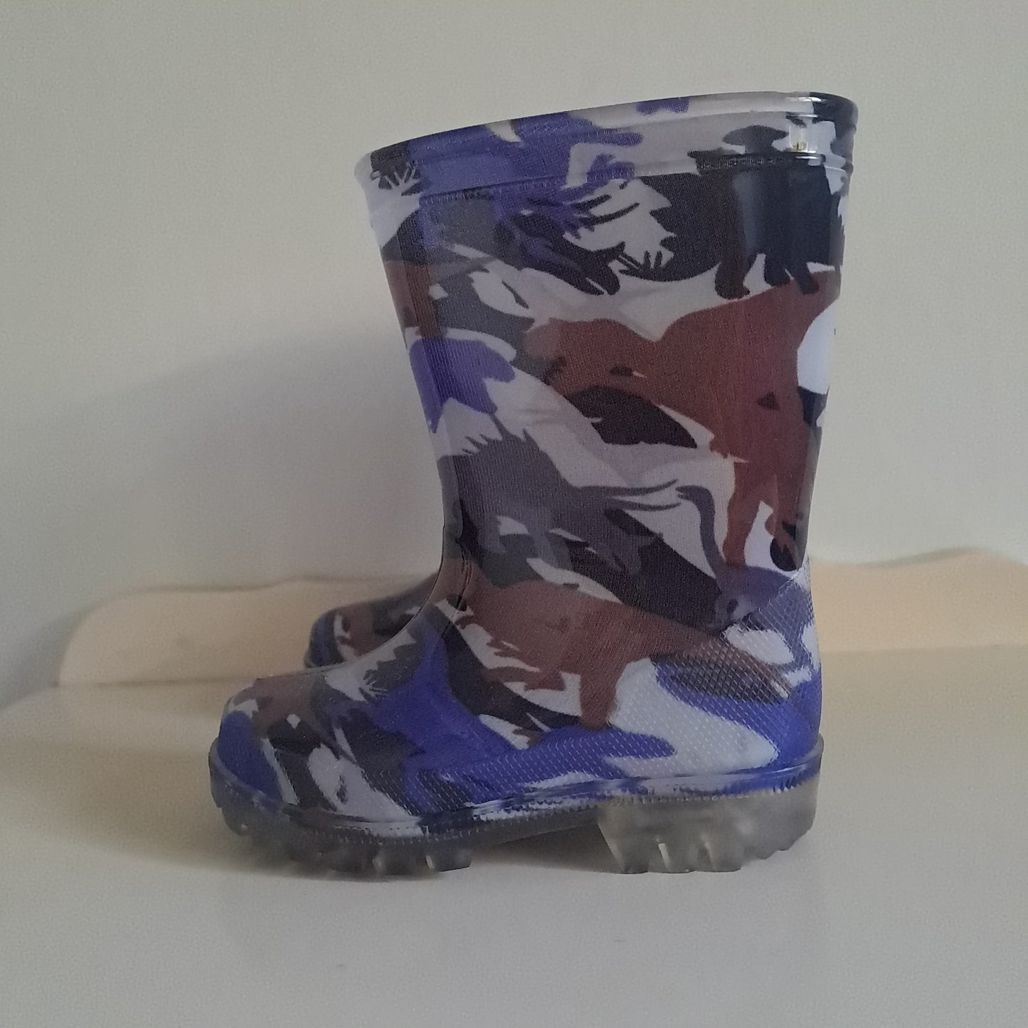 Real Kids Toddler Boys Blue Camouflage Waterproof Gumboots UK/SA 6