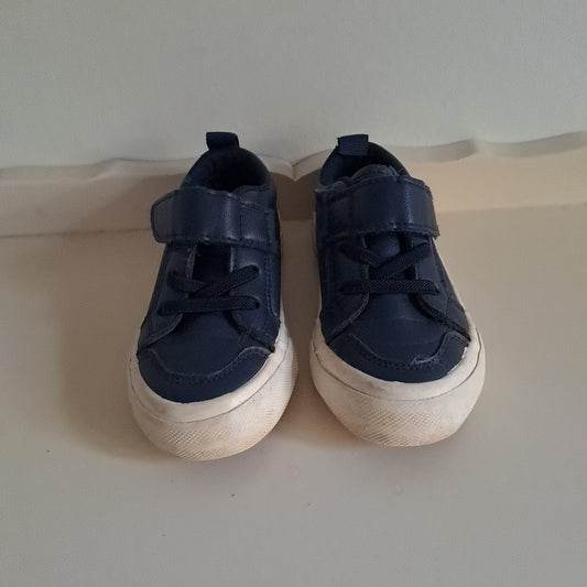 Waga Dude Toddler Boys Navy Faux-Leather Velcro Sneakers UK/SA 6
