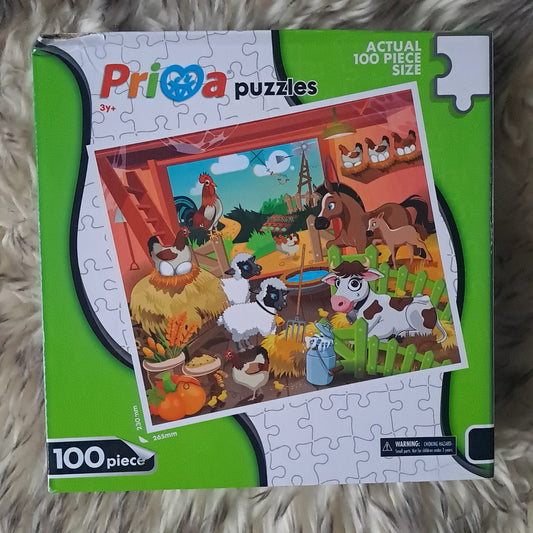 Prima Toys Farm Animals 100-Piece Jigsaw Puzzle 3+ Years
