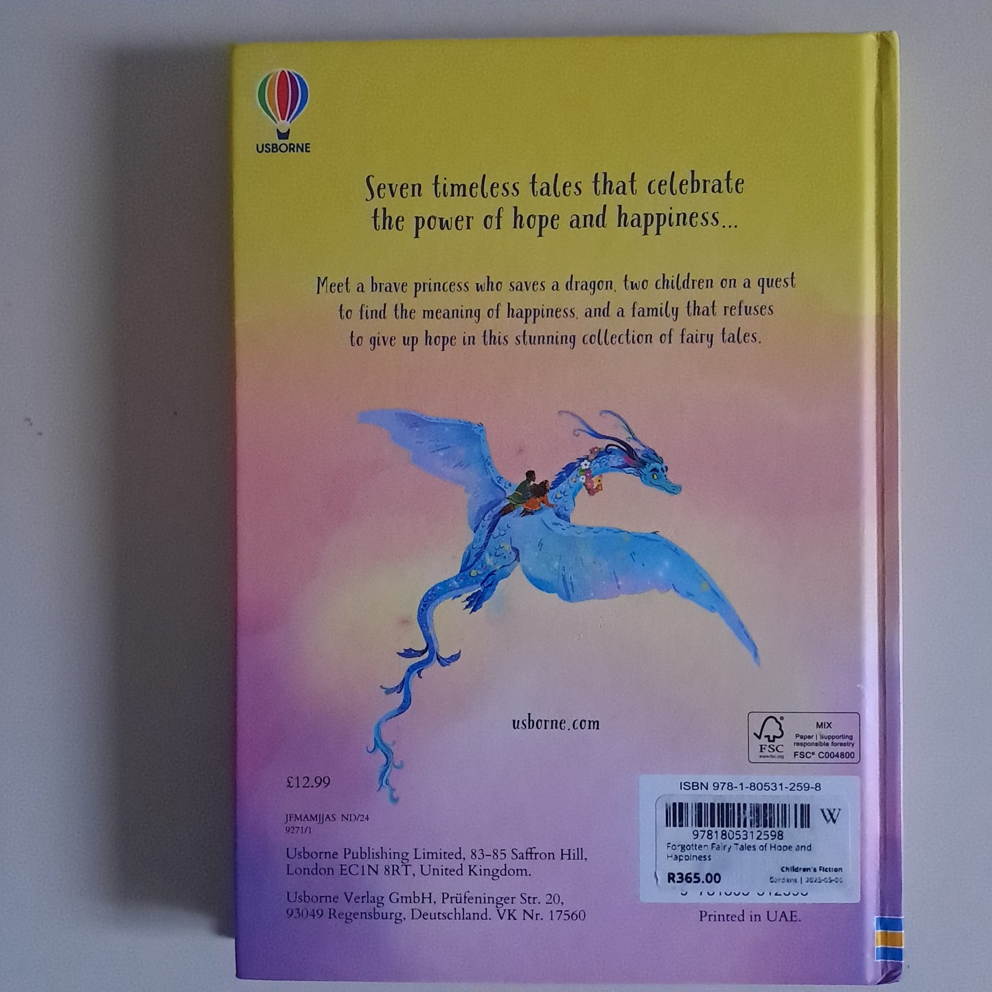 Usborne Forgotten Fairy Tales of Hope and Happiness – Mary Sebag-Montefiore (Hardcover)