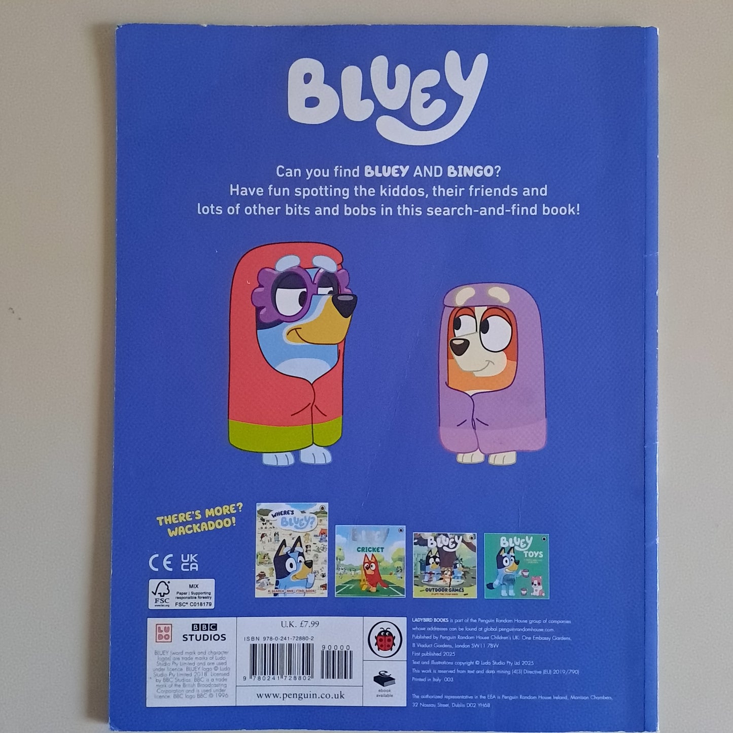 Bluey: Where's Bluey and Bingo? A Search-and-Find Book – Ladybird (Paperback)