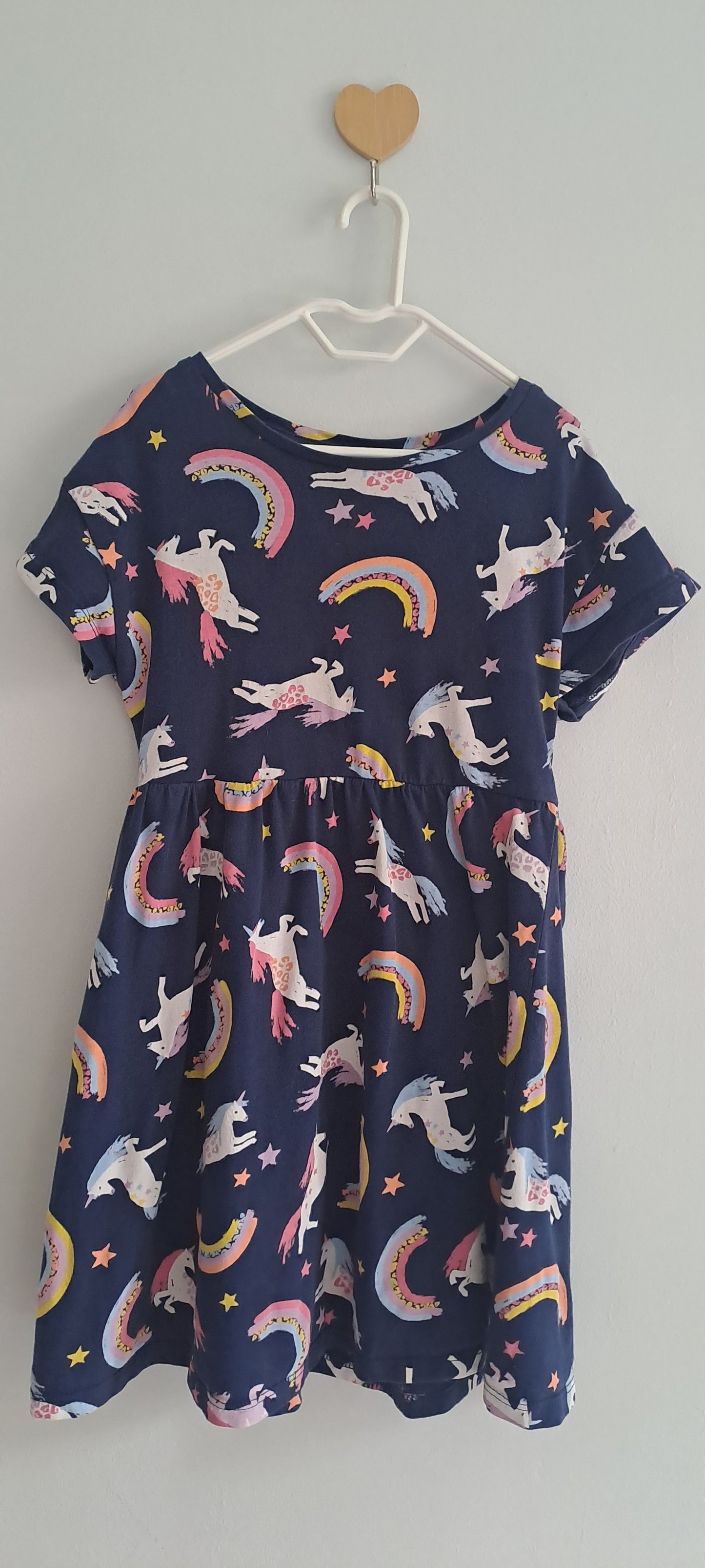 Mountain Warehouse Girls Navy Rainbow Unicorn Dress 3-4 Years