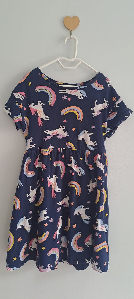 Mountain Warehouse Girls Navy Rainbow Unicorn Dress 3-4 Years