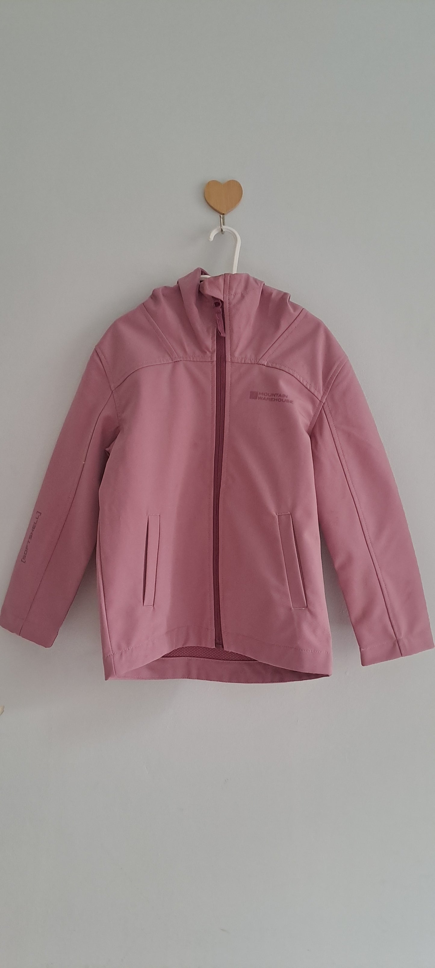 Mountain Warehouse Girls Dusk Pink Exodus Water-Resistant Softshell Jacket 3-4 Years