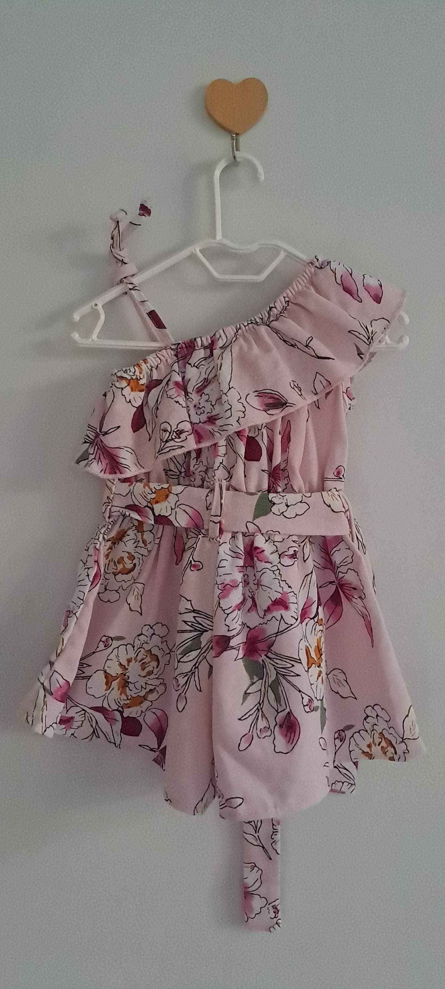 Ackermans Baby Girls Pink Floral One-Shoulder Romper 3-6 Months
